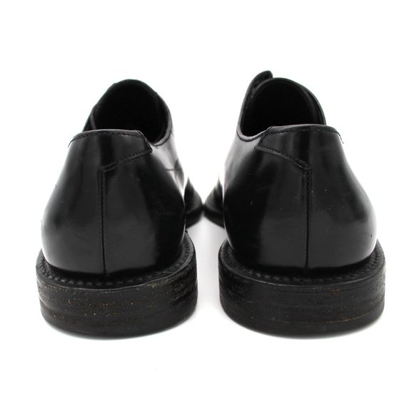 Gucci Black Smooth Leather Lace Tie Derby Dress Shoes Almond Toe 42.5 US 9 1/2 - Picture 5 of 6
